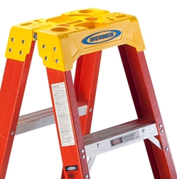 Fiberglass Ladder Twin Front 8 Step 300 Lb. Capacity