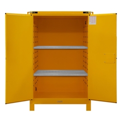 Flammable Self Closing Storage Cabinet With 6 Inch Legs 90 Gallon Capacity