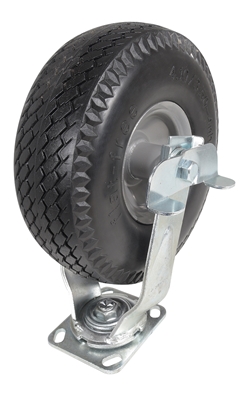 Flat-Free Swivel With Brake Caster 10 In. Diameter x 3 In. Width 300 Lb. Capacity