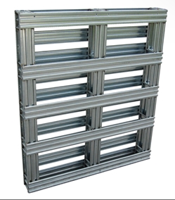 Galvanized Steel Pallet 48 In. x 42 In. x 4-3/4 In. 8,000 Lb. Floor Capacit