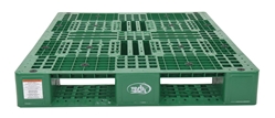 High Density Polyethylene Pallet 39-1/2 In. x 47-3/8 In. x 6 In. 8000 Lb. Capacity Green