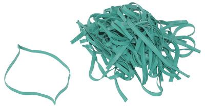 Natural Rubber Latex Jumbo Drum Bands 34 In. Diameter 50 Count Green