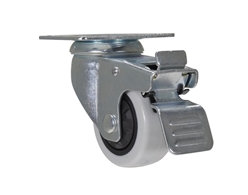 Polypropylene Swivel With Total Brake Caster 3 In. Diameter x 1 In. Width 176 Lb. Capacity Light