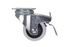 Polypropylene Swivel With Total Brake Caster 3 In. Diameter x 1 In. Width 176 Lb. Capacity Light