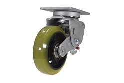 Polyurethane Swivel Caster 6 In. Diameter x 1-3/4 In. Width 308-550 Lb. Capacity Yellow/Black