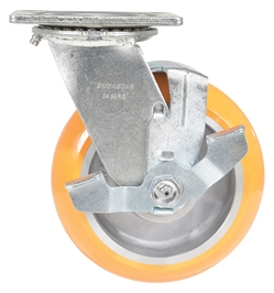 Polyurethane Swivel With Brake Caster 6 In. Diameter x 2 In. Width 1250 Lb. Capacity