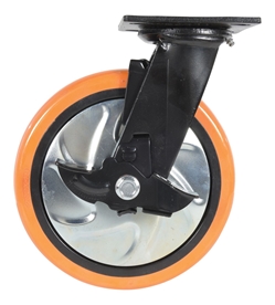 Polyurethane Swivel With Brake Caster 8 In. Diameter x 2 In. Width 925 Lb. Capacity