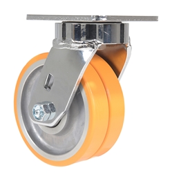 Sirius Polyurethane Dual Swivel Caster 4 In. Diameter x 2 In. Width 1000 Lb. Capacity