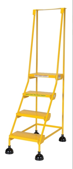 Steel Commercial Spring Loaded Ladders 58 Degree 4 Perforated 16 In. Step Width 400 Lb. Capacity 