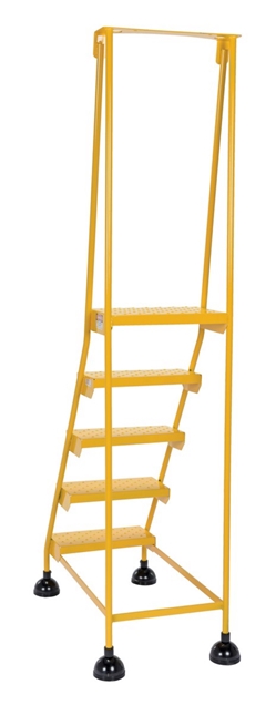 Steel Commercial Spring Loaded Ladders 58 Degree 5 Perforated 16 In. Step Width 500 Lb. Capacity 