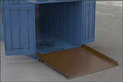 Steel Container Ramps with Side Rails 72 In. x 72 In. 20000 Lb. Capacity 