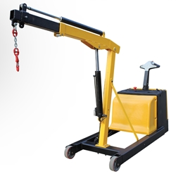 Steel Electric Powered Counter Balanced Floor Crane 1500 Lb. Retracted Capacity