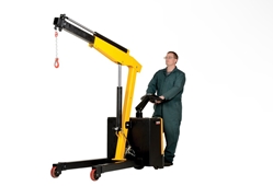 Steel Electric Powered Floor Crane 2500 Lb. Retracted Capacity