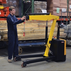 Steel Electric Powered Floor Crane 2500 Lb. Retracted Capacity