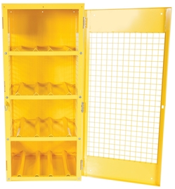 Steel Horizontal Cylinder Cabinet 32 In. x 30 In. x 68-1/4 In. 8 Cylinder Capacity 