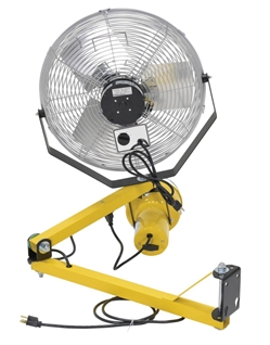 Steel Incandescent Double Arm Strut with Fan 40 In. Length