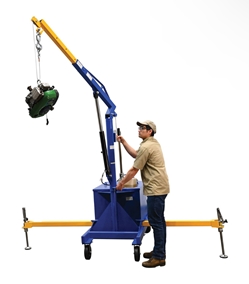 Steel Portable Cantilever Hoist 113-3/8 In. x 35-11/16 In. x 89 In. 2000 Lb. Capacity