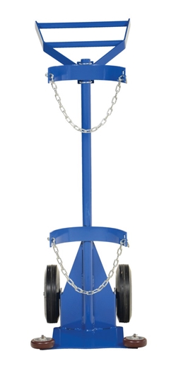 Steel Portable Deluxe Cylinder Lifter with Hard Rubber Wheels 26-15/16 In. x 19 In. x 51-3/8 In. 500 Lb.