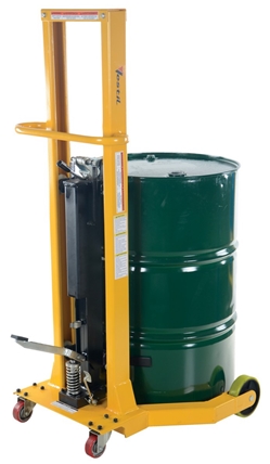 Steel Portable Drum Jack Accepts 55 Gallon Steel and Fiber Drums 500 Lb. Capacity