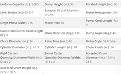 Steel Portable Hydraulic Drum Dumper 36 In. Dump Height 1,000 Lb. Capacity