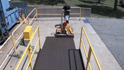 Steel Premium Truck Scissor Dock Lift 7 Ft x 10 Ft 12,000 Lb. Capacity Brown/Yellow