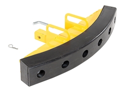 Steel/Rubber Push Bumper-Attachment to 2 In. Receiver 15 In. x 28 In. x 5-3/4 In. 