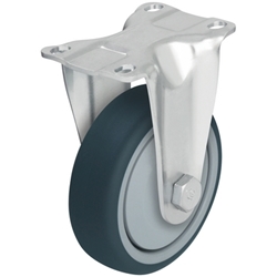 Thermoplastic Rubber Rigid Caster 5 In. x Diameter x 1 In. Width 400 Lb. Capacity Great non marking and non staining treat, perfect for a factory or a warehouse or any other application that requires castors for items such as carts or racks or picking carts ar work stands, these are durable and the longevity will outlast the cart or rackThermoplastic Rubber Rigid Caster 5 In. x Diameter x 1 In. Width 400 Lb. Capacity