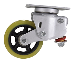 Polyurethane Swivel Caster 6 In. Diameter x 1-3/4 In. Width 308-550 Lb. Capacity Yellow/Black