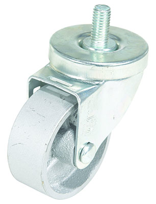 Cast Iron/Steel Stem Swivel Caster 3 In. Diameter x 1 In. Width 350 Lb. Capacity 