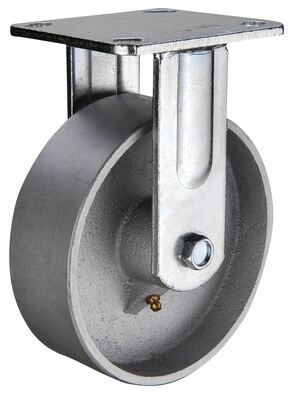 Cast Iron/Steel Rigid Caster 4 In. Diameter x 2 In. Width 1102 Lb. Capacity