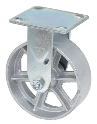 Semi Steel Rigid Caster 6 In. x 2 In. 1,200 Lb. Capacity