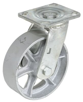 Semi Steel Swivel Caster 6 In. x 2 In. 1,200 Lb. Capacity