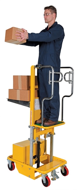 Steel Electric Lift Manual Drive Order Picker 440 Lb. Capacity 