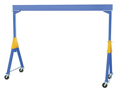 Steel Knockdown Fixed Gantry Crane with Total Locking Phenolic Casters 10 Ft. 8000 Lb. Capacity 