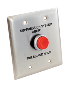 ABORT-R Red Push Button Abort Switch for Releasing Panels