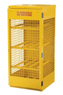 Steel Knockdown Horizontal Cylinder Cabinet 32 In. x 30 In. x 68-1/4 In. 8 Cylinder Capacity 