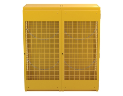 Steel Knockdown Vertical Cylinder Cabinet 32 In. x 60 In. x 68-1/4 In. 10-20 Cylinder Capacity