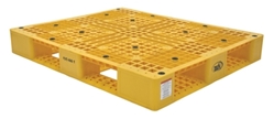 High Density Polyethylene Pallet 39-3/8 In. x 47-3/8 In. x 6 In. 8000 Lb. Capacity  - PLP2-4840-YELLOW