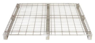 Galvanized Steel Welded Wire Pallet 48 In. x 48 In. 4,000 Lb. Capacity Gray