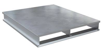 Aluminum Heavy Duty Solid Top Pallet 48 In. x 42-1/8 In. x 6 In. 6000 Lb. Capacity