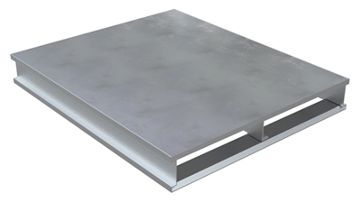 Aluminum Heavy Duty Solid Top Pallet 48 In. x 40-1/8 In. x 6 In. 6000 Lb. Capacity 