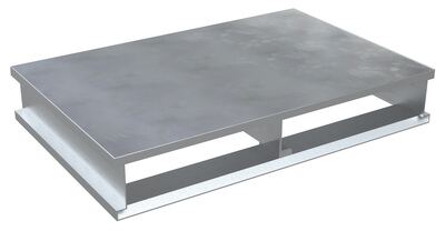 Aluminum Heavy Duty Solid Top Pallet 36 In. x 24 In. x 6 In. 4000 Lb.