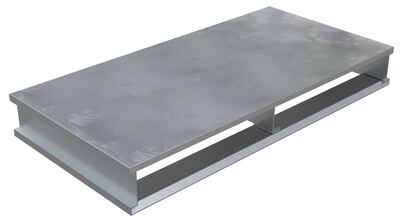 Aluminum Heavy Duty Solid Top Pallet 24 In. x 48 In. x 6 In. 4000 Lb. Capacity 