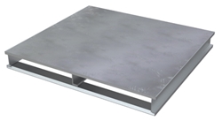 Aluminum Heavy Duty Solid Top Half Pallet 24 In. x 24 In. x 6 In. 4000 Lb. Silver