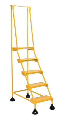 Steel Commercial Spring Loaded Ladders 58 Degree 5 Perforated 16 In. Step Width 500 Lb. Capacity 