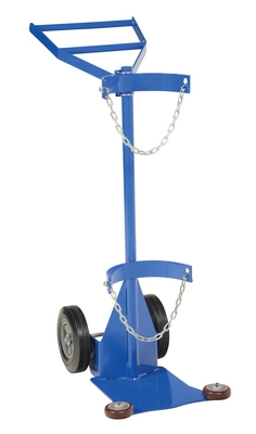 Steel Portable Deluxe Cylinder Lifter with Hard Rubber Wheels 26-15/16 In. x 19 In. x 51-3/8 In. 500 Lb.