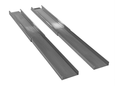 Extruded Aluminum Wheelchair Ramp Light Telescopic 88 In. Usable Length 550 Lb. Capacity 