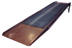 Steel Yard Ramp Hydraulic Dock Leveler 72 In. x 36 Ft. 16,000 lb. Capacity Earth Tone