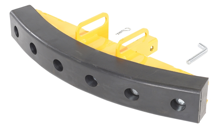 Steel/Rubber Push Bumper-Attachment to 2 In. Receiver 15 In. x 28 In. x 5-3/4 In. 